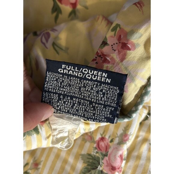 VINTAGE Ralph Lauren Full Queen Comforter Sophie Brooke Pink Rose Yellow SEE PIC - Picture 7 of 10